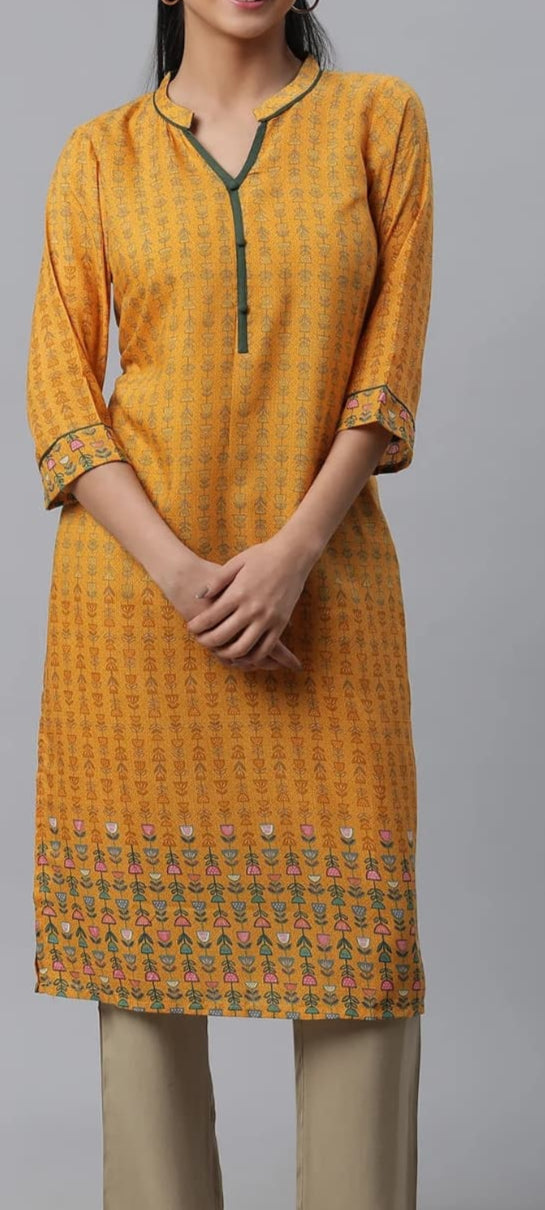 Mustard Bloom Kurti