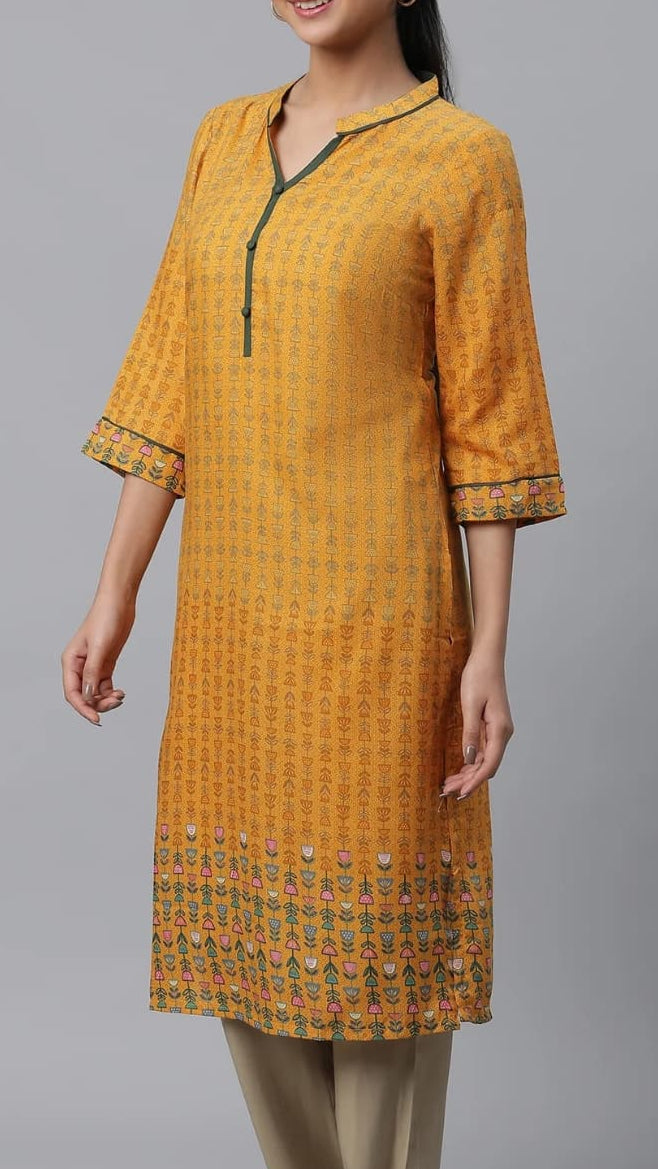 Mustard Bloom Kurti